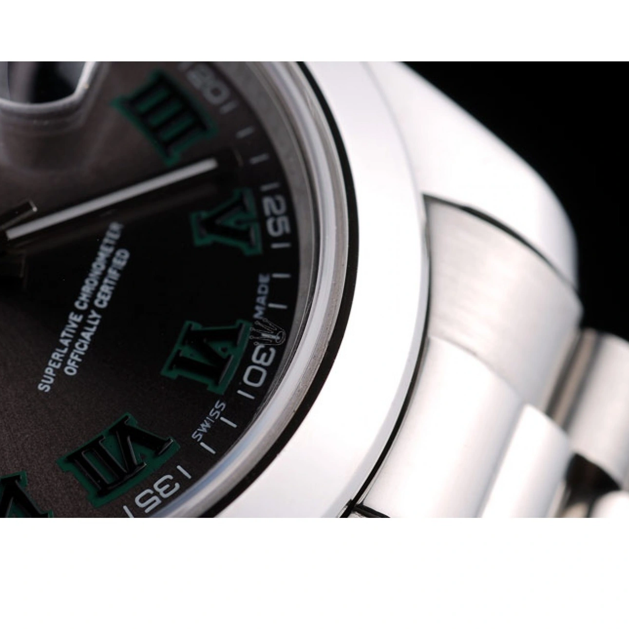 AAA replica watch 42000 Rolex Polished Swiss Steel Dial Stainless Bezel DateJust Grey 1014